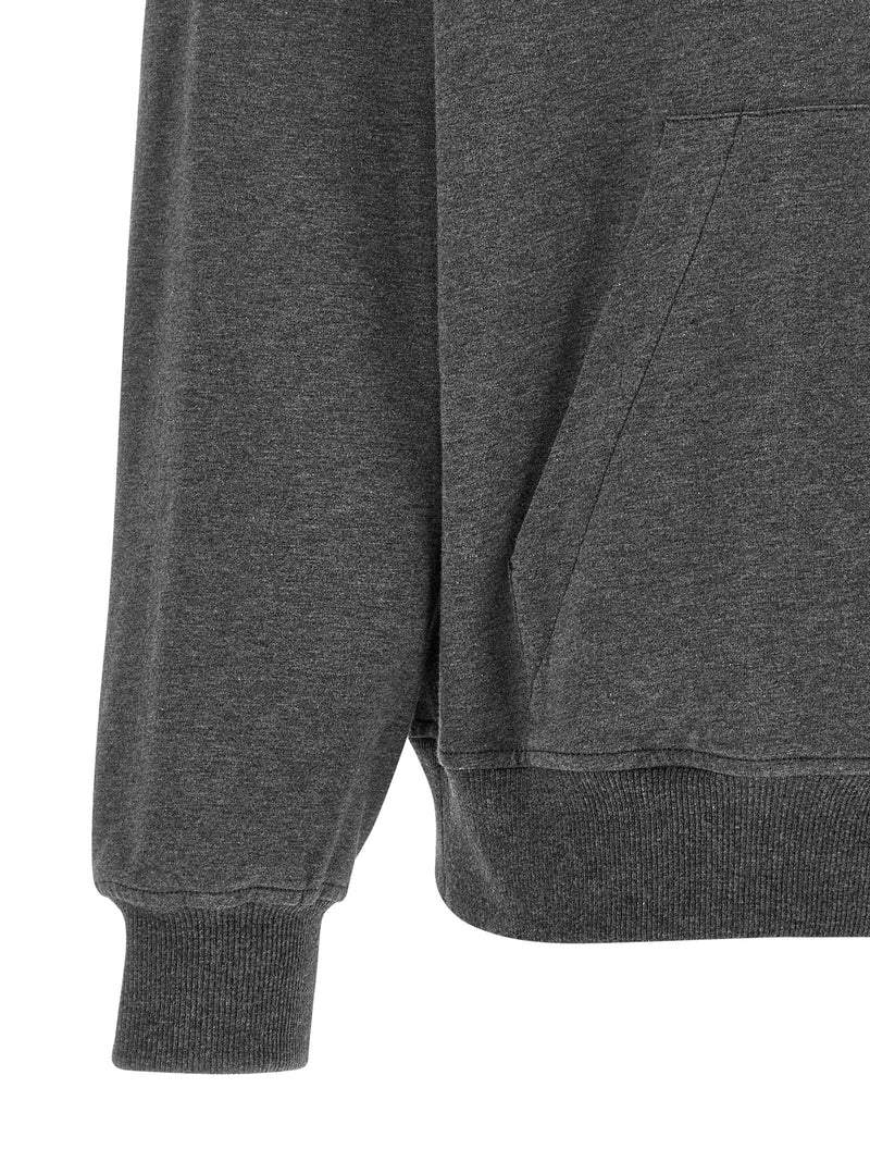 Sweat-shirt en coton gris Brunello Cucinelli