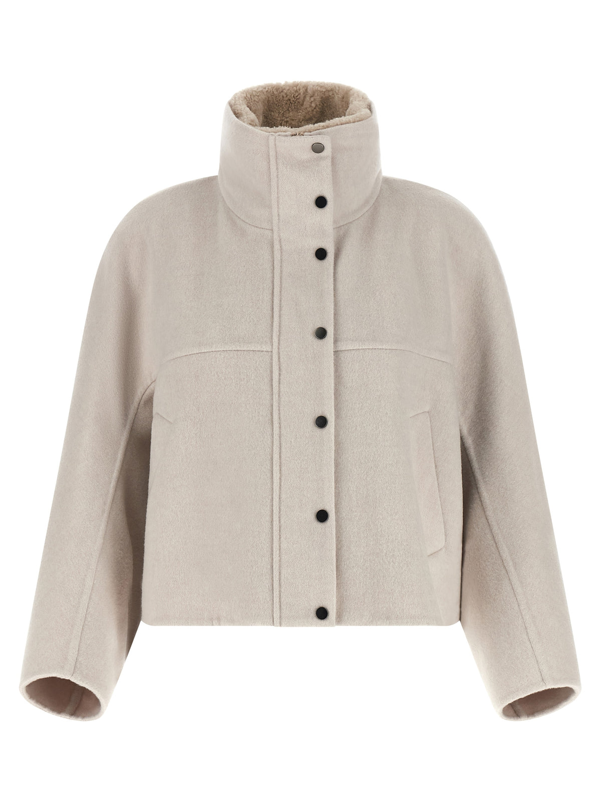 Manteau gris en laine vierge Brunello Cucinelli