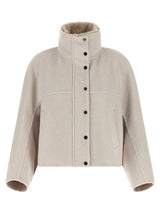 Manteau gris en laine vierge Brunello Cucinelli