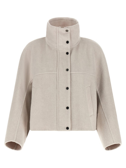 Brunello Cucinelli Gray Virgin Wool Coat