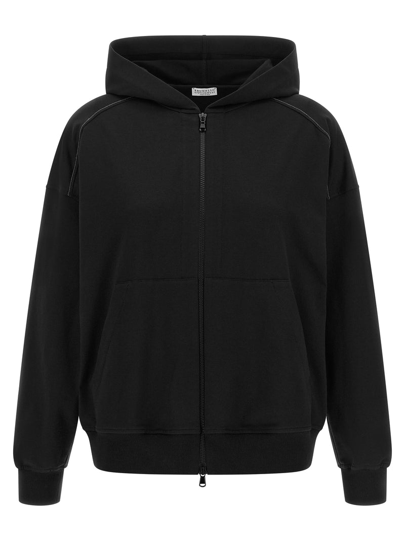 Sweat-shirt Brunello Cucinelli en coton noir
