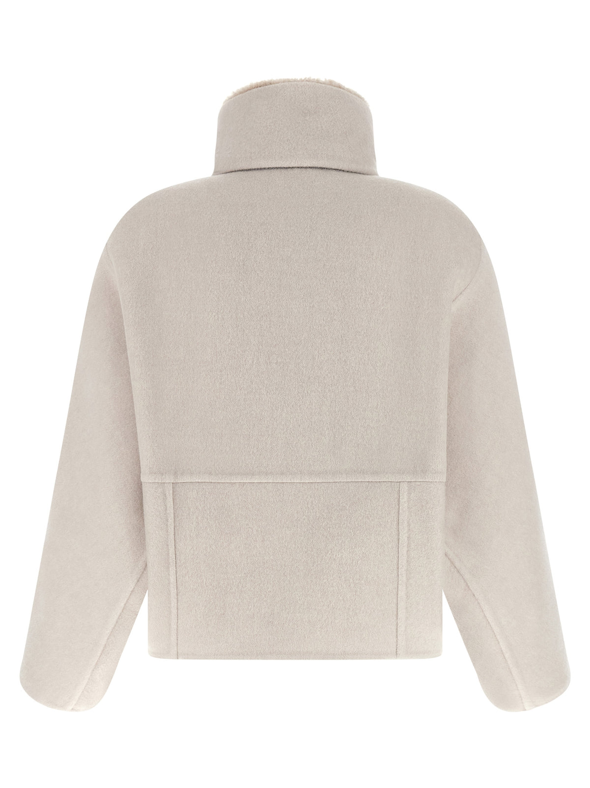 Manteau gris en laine vierge Brunello Cucinelli