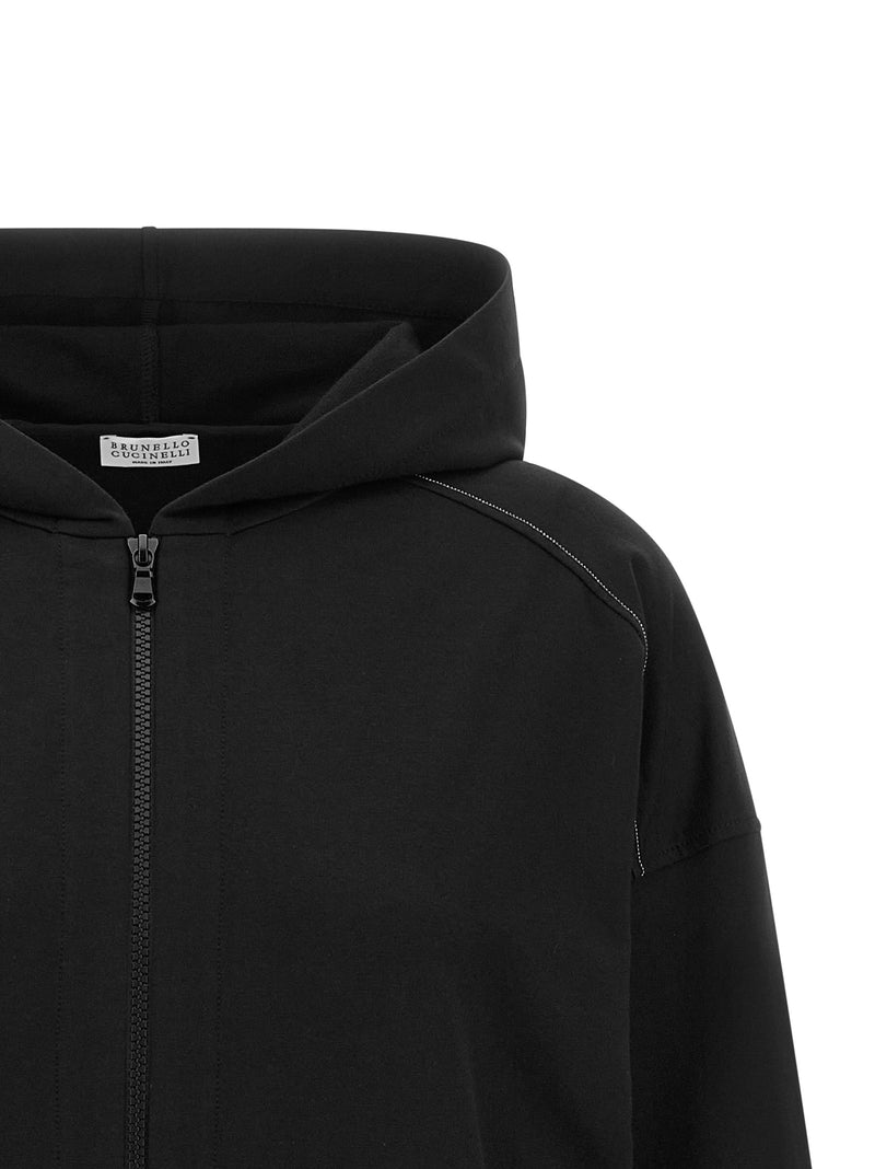 Sweat-shirt Brunello Cucinelli en coton noir