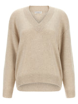 Cardigan Brunello Cucinelli en cachemire beige