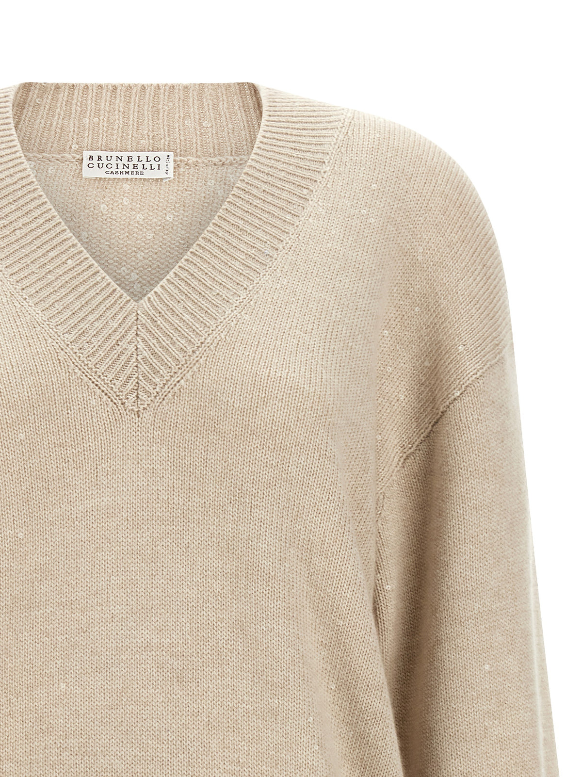 Cardigan Brunello Cucinelli en cachemire beige