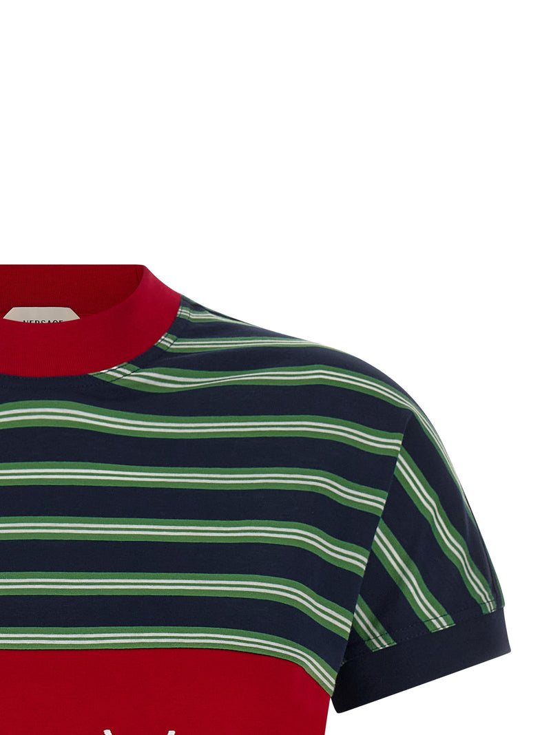 T-Shirt en Coton Multicolore Versace