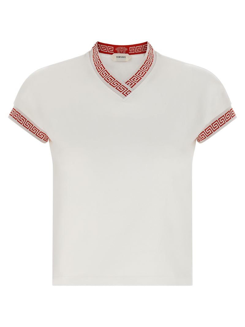 T-shirt en coton rouge Versace