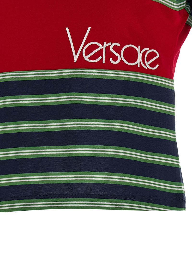 T-Shirt en Coton Multicolore Versace