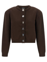 Cardigan marron en coton biologique ROTATE BIRGER CHRISTENSEN