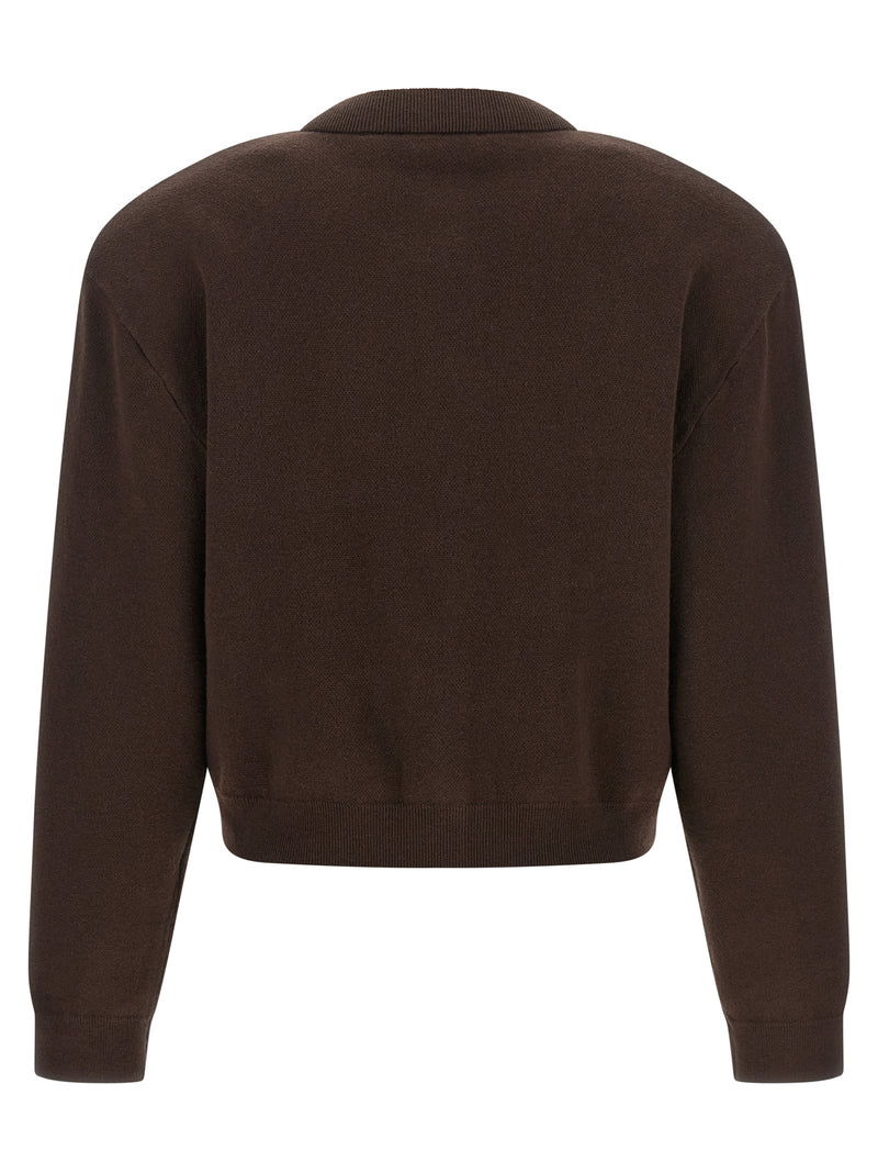 ROTATE BIRGER CHRISTENSEN Brown Organic Cotton Cardigan