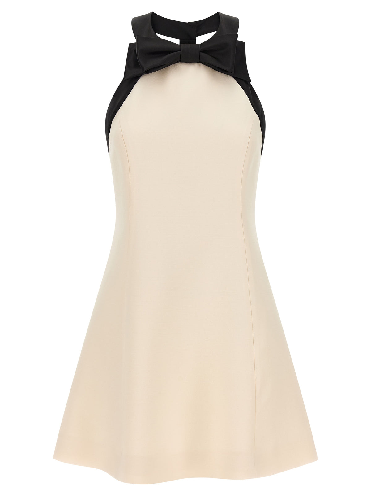 Robe courte bicolore en laine vierge Valentino Garavani