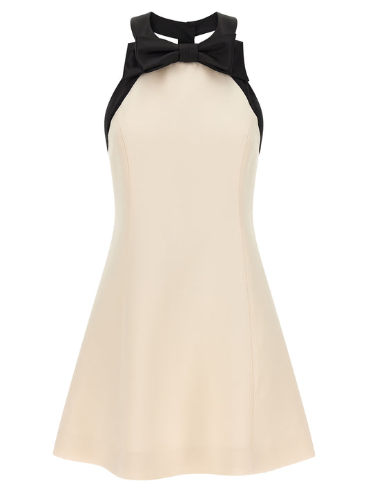 Robe courte bicolore en laine vierge Valentino Garavani