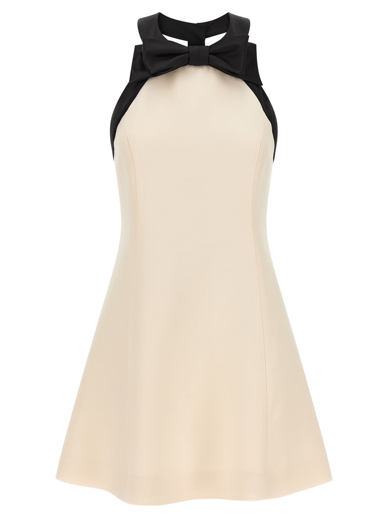 Valentino Garavani Bicolor Virgin Wool Short Dress