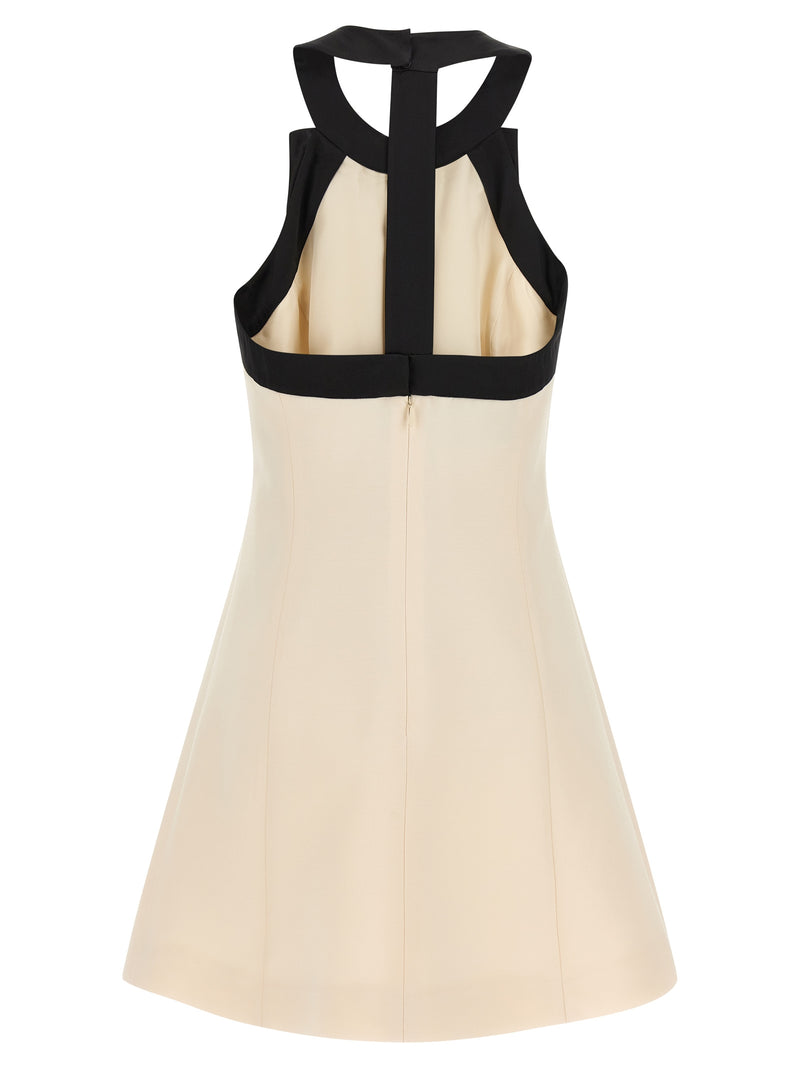 Valentino Garavani Bicolor Virgin Wool Short Dress
