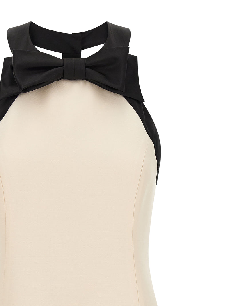 Valentino Garavani Bicolor Virgin Wool Short Dress
