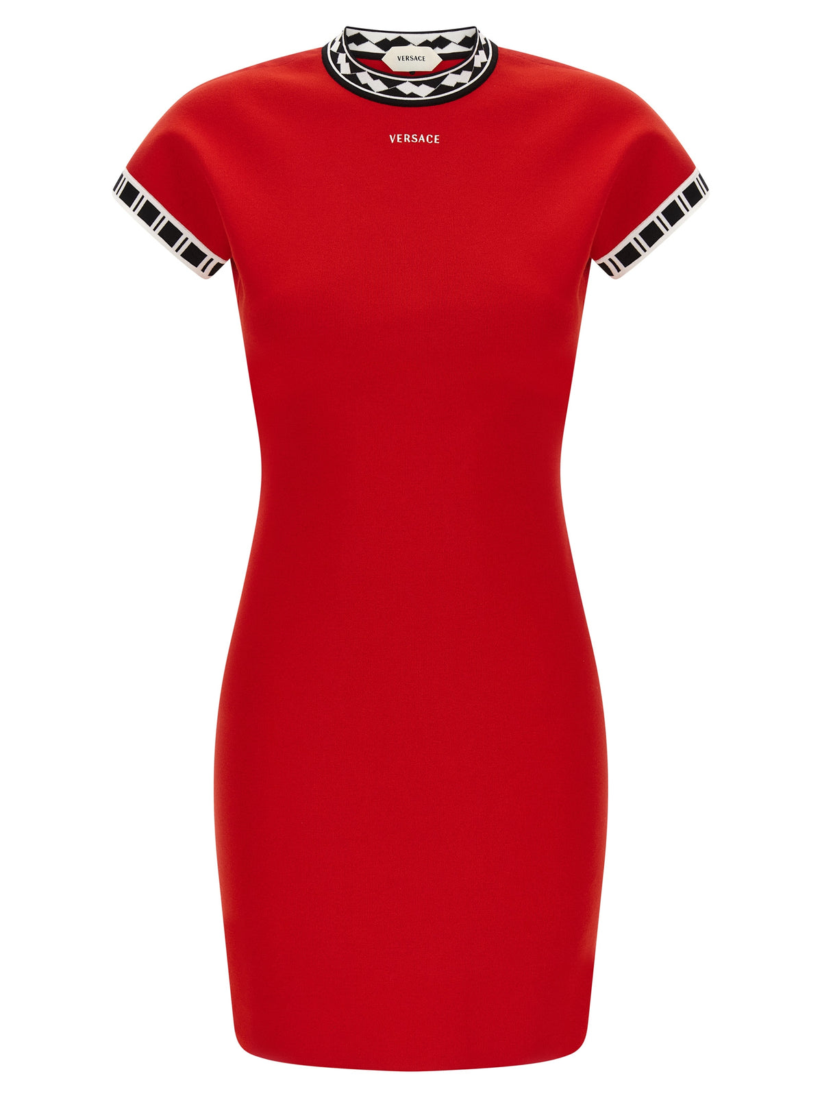 Versace Multicolor Cotton Short Dress