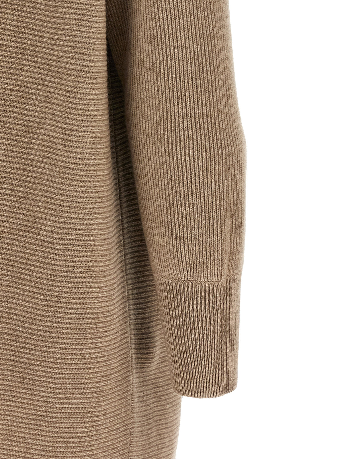 Brunello Cucinelli Robe courte beige en laine vierge