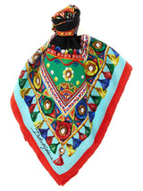 Foulard en soie multicolore Dolce & Gabbana