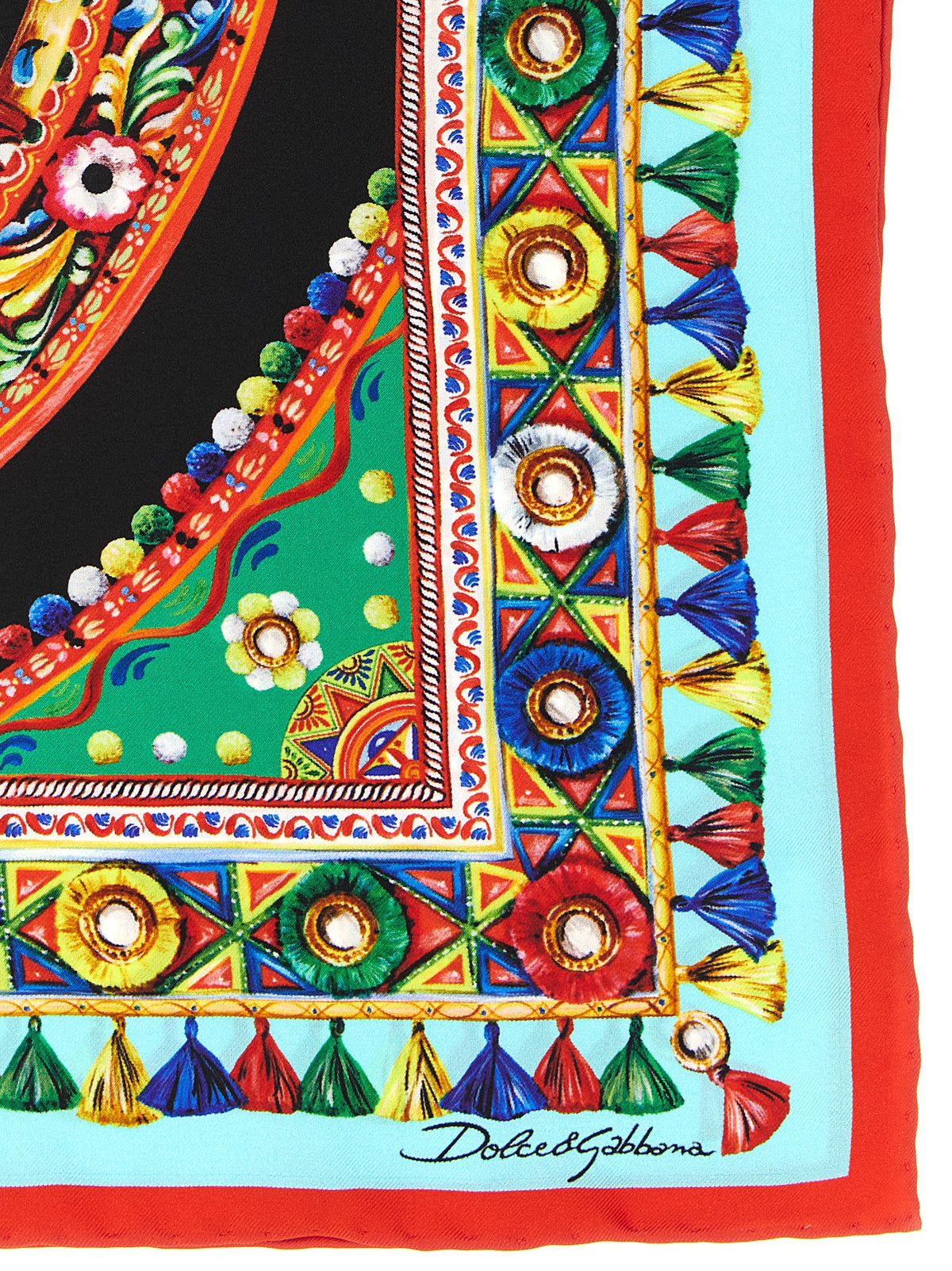 Foulard en soie multicolore Dolce & Gabbana