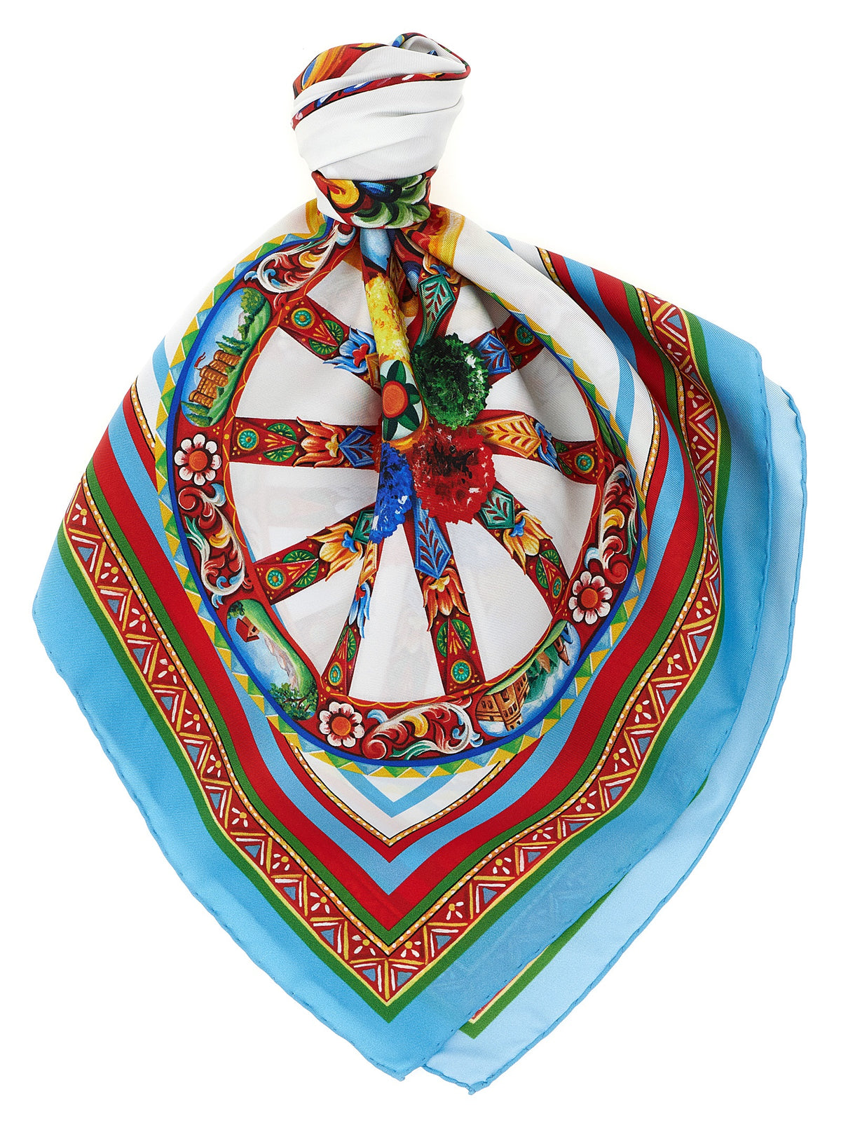 Foulard en soie multicolore Dolce & Gabbana