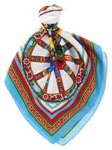 Foulard en soie multicolore Dolce & Gabbana