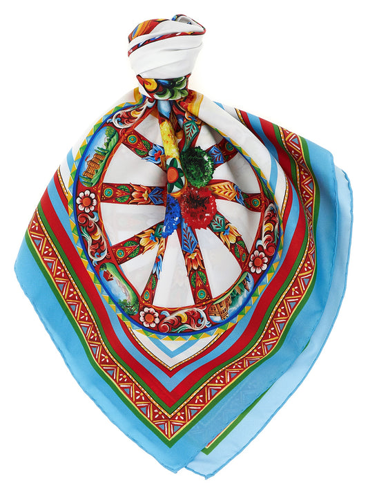 Foulard en soie multicolore Dolce & Gabbana