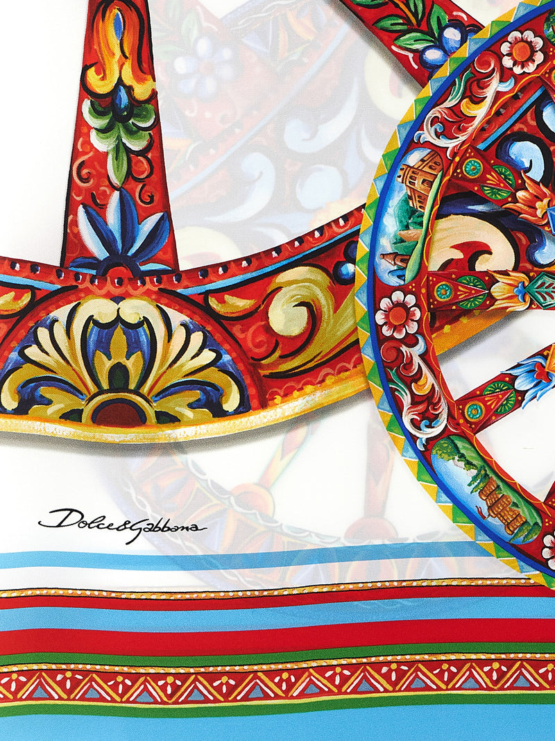 Foulard en soie multicolore Dolce & Gabbana
