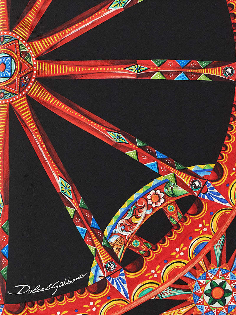 Dolce & Gabbana Multicolor Silk Scarf - Carretto Print