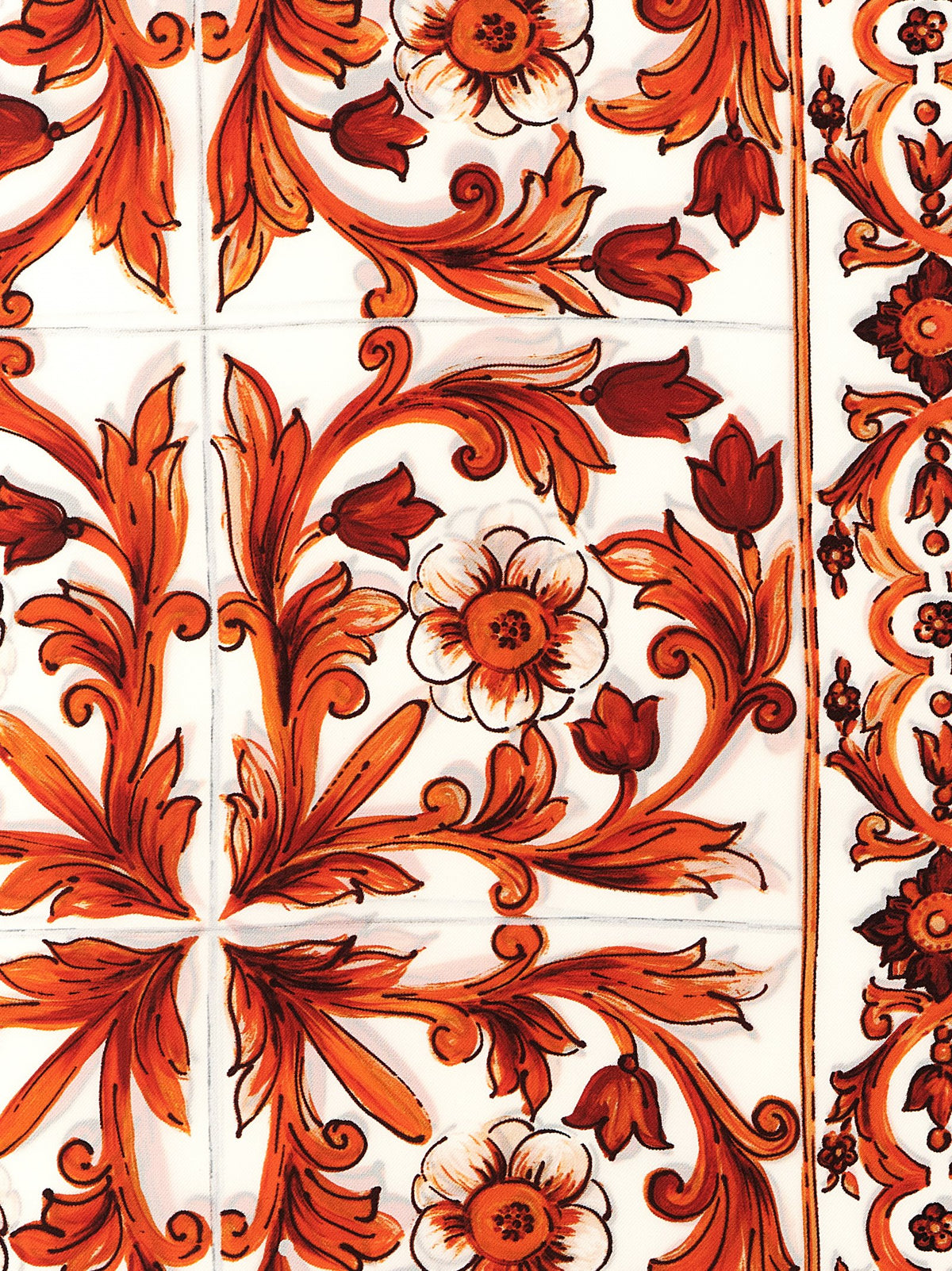 Foulard en soie orange Dolce & Gabbana