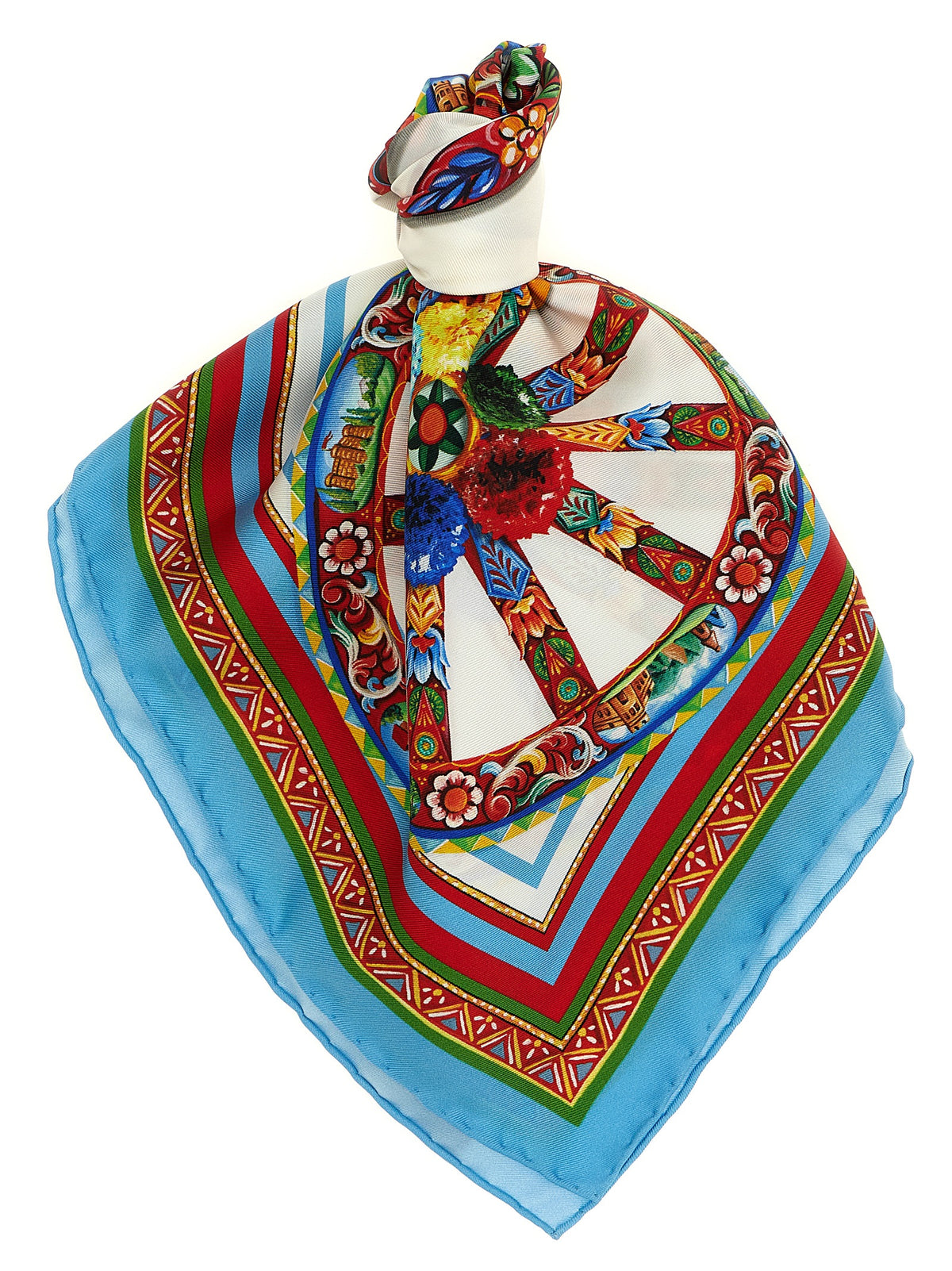 Foulard en soie multicolore Dolce & Gabbana