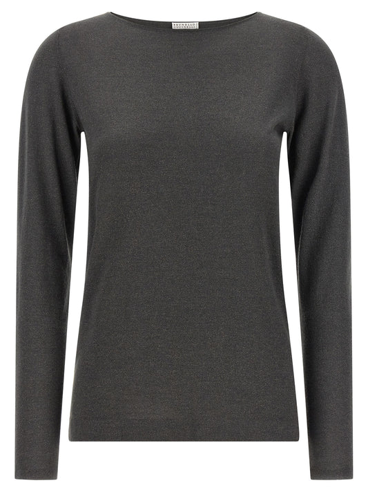 Brunello Cucinelli Cardigan Gris Cachemire
