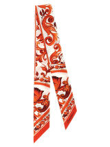 Dolce & Gabbana Orange Silk Foulard - Maiolica Print