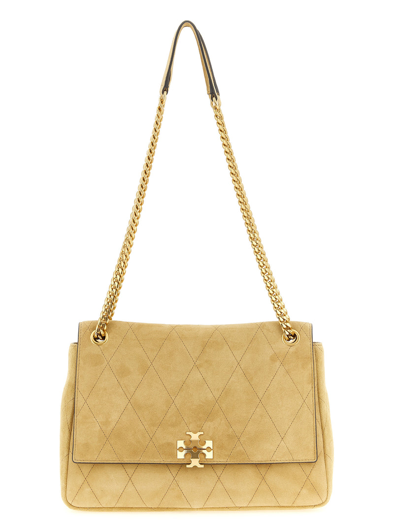 Sac à bandoulière Tory Burch en cuir de veau beige