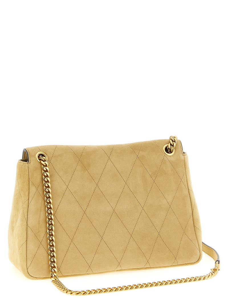 Sac à bandoulière Tory Burch en cuir de veau beige