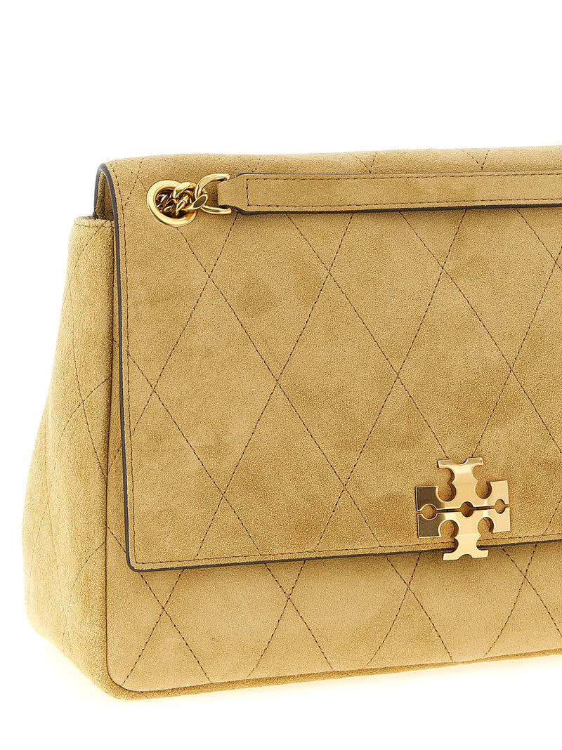 Sac à bandoulière Tory Burch en cuir de veau beige