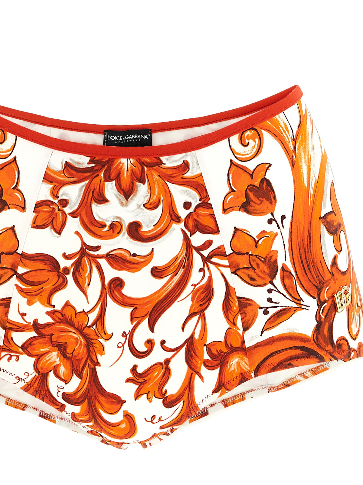 Dolce & Gabbana Maiolica Print Orange Bikini