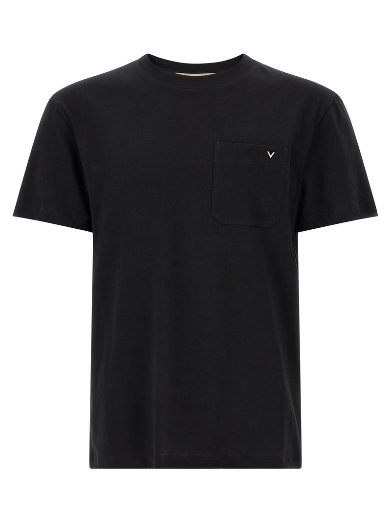 Valentino Garavani Black Cotton T-Shirt