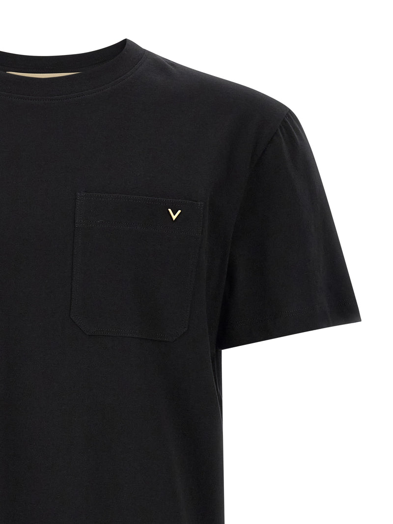 Valentino Garavani Black Cotton T-Shirt