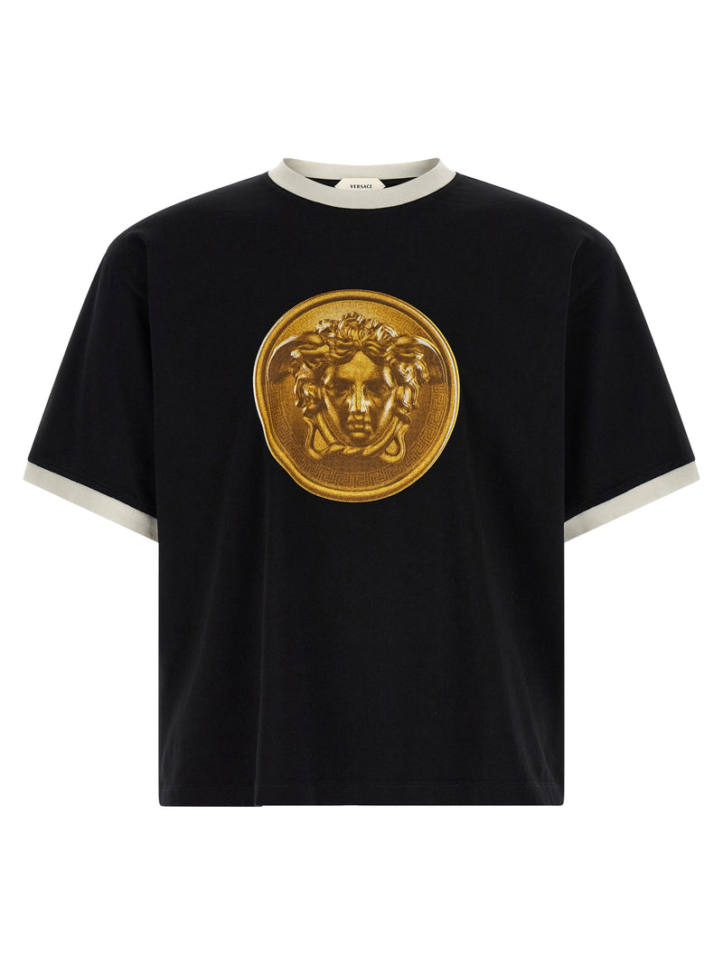 T-shirt Versace en coton noir