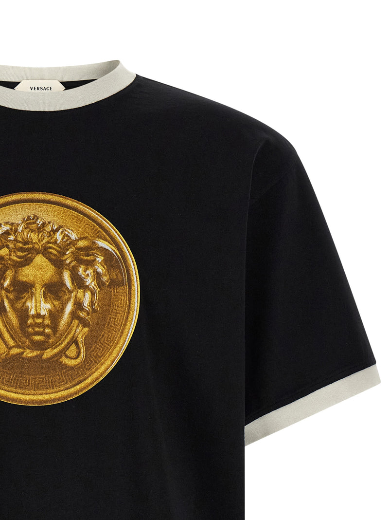T-shirt Versace en coton noir
