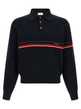 Versace Blue Cotton Polo Shirt