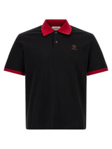 Versace Black Cotton Polo Shirt