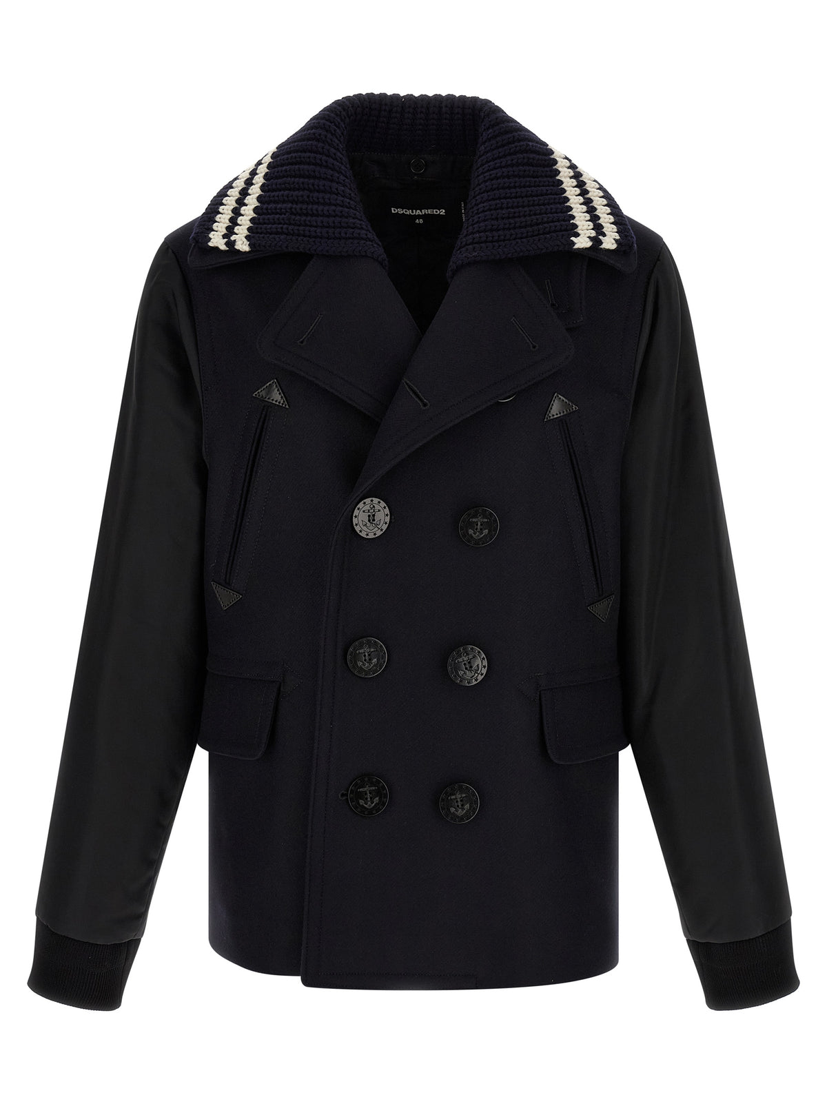 Manteau en laine bleu Dsquared²