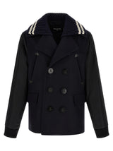Manteau en laine bleu Dsquared²