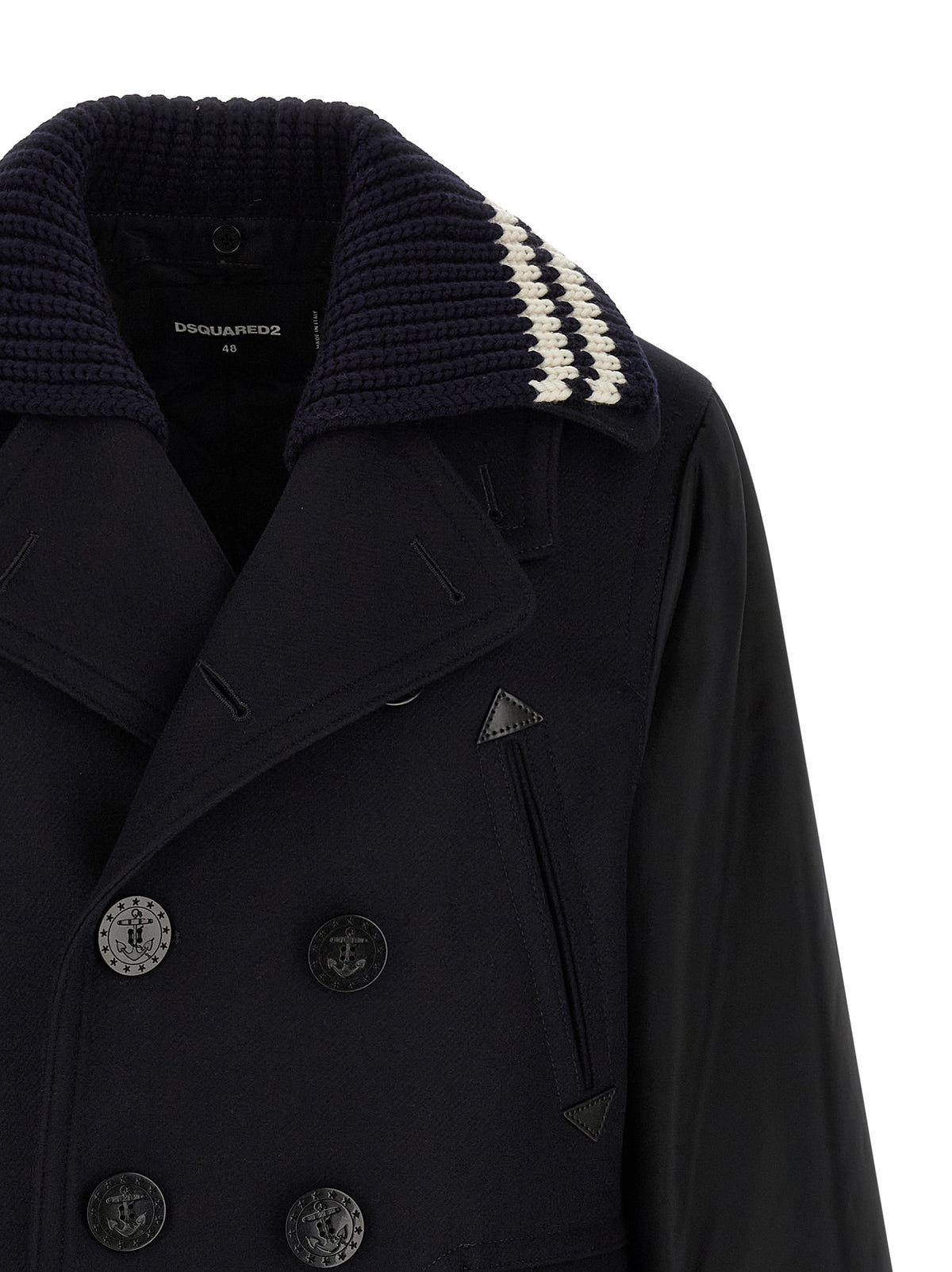 Manteau en laine bleu Dsquared²