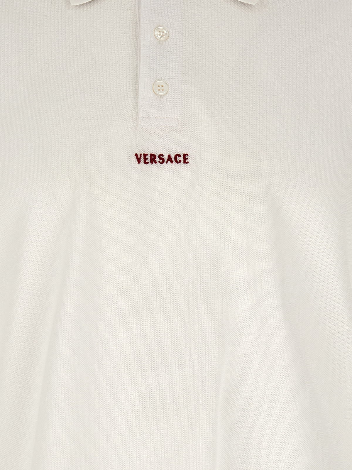 Versace White Cotton Polo Shirt