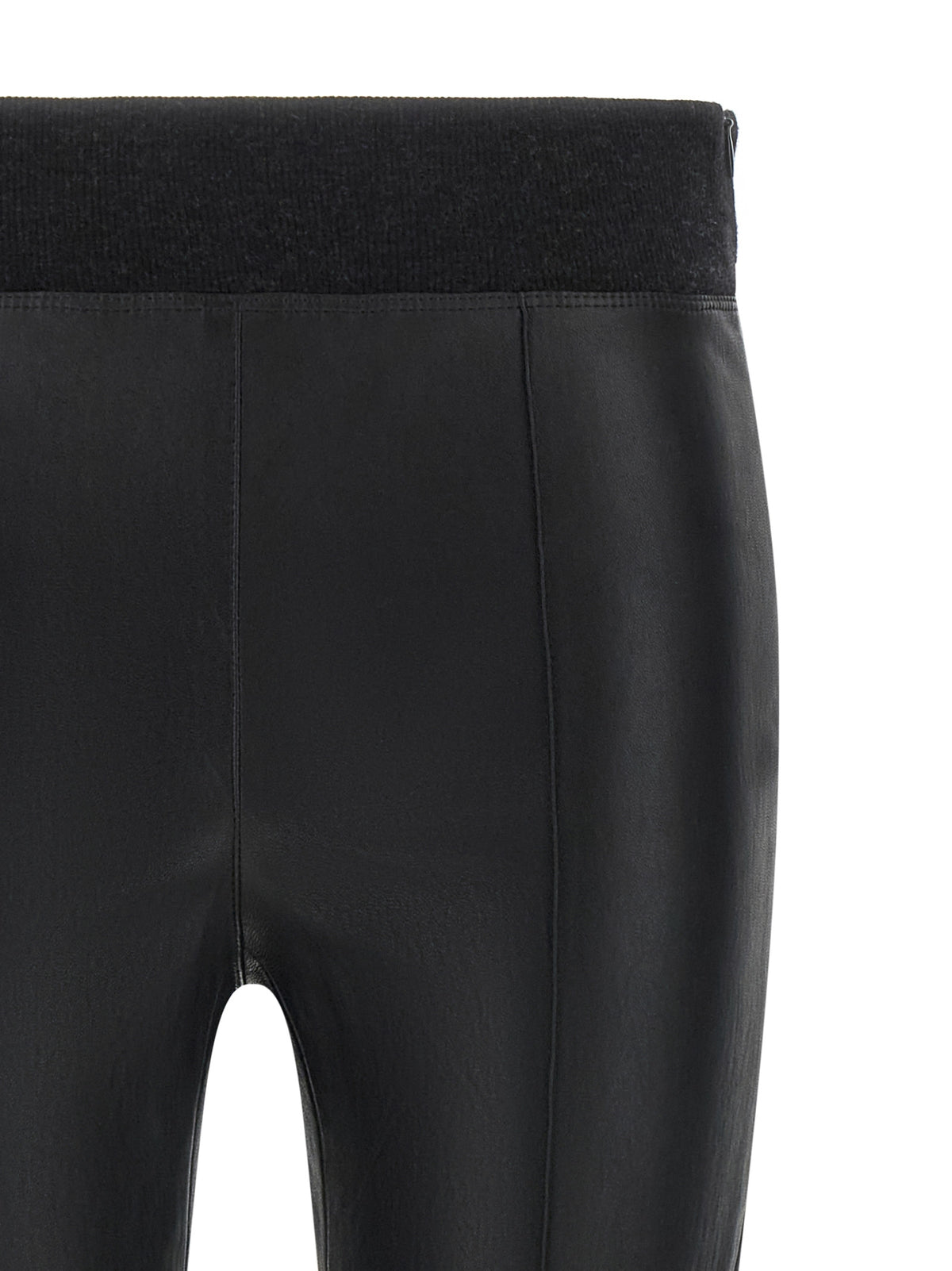 Brunello Cucinelli Legging en cuir d'agneau noir