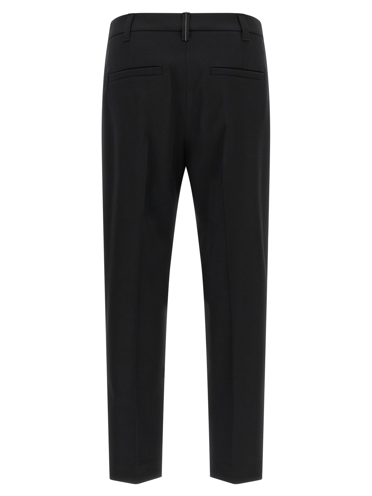 Brunello Cucinelli Pantalon habillé noir en laine vierge
