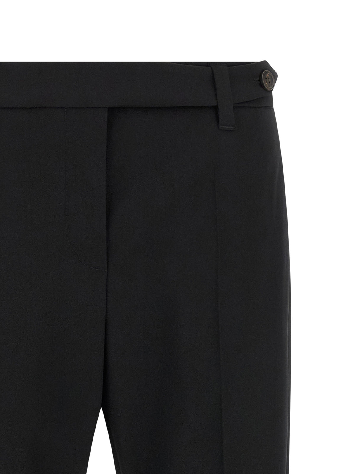 Brunello Cucinelli Pantalon habillé noir en laine vierge