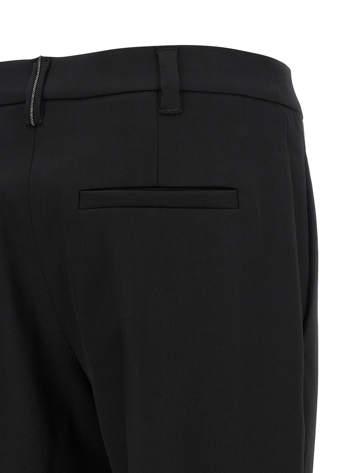Brunello Cucinelli Pantalon habillé noir en laine vierge